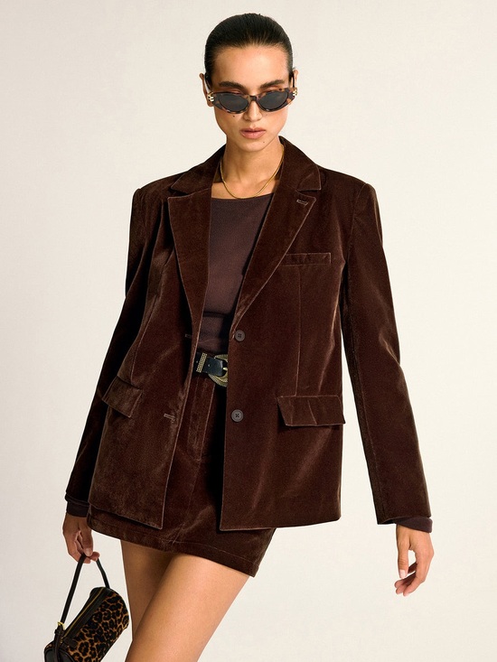 Commense Jackets & Blazers - Commense Velvet Shawl Collar Blazer